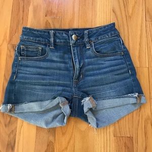 American Eagle Super Stretch Hi-Rise denim shorts